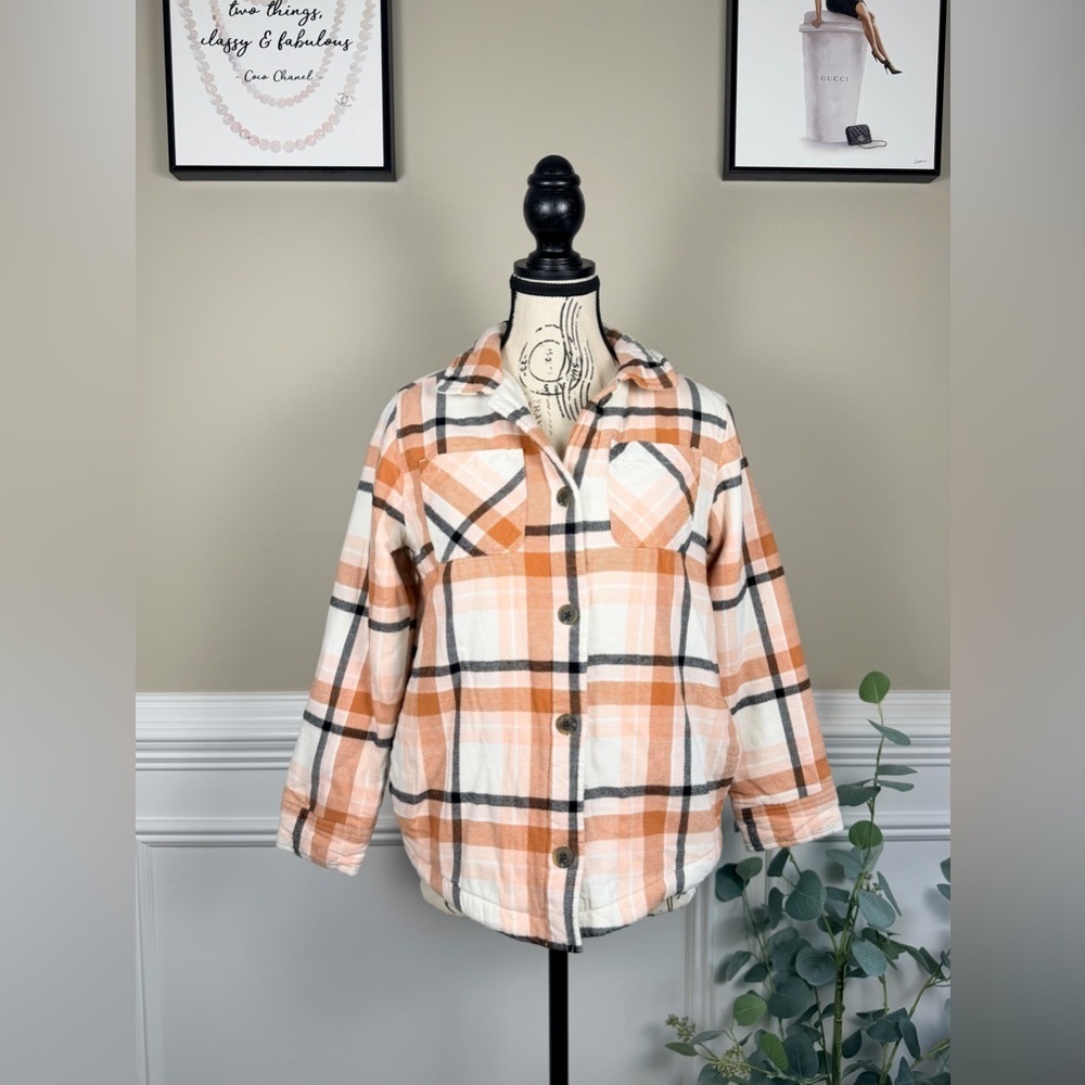 Wonder Nation Girls Flannel Shirt Jacket Size XL (14-16)